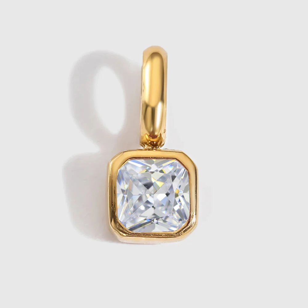 Octagon Birthstone Charms