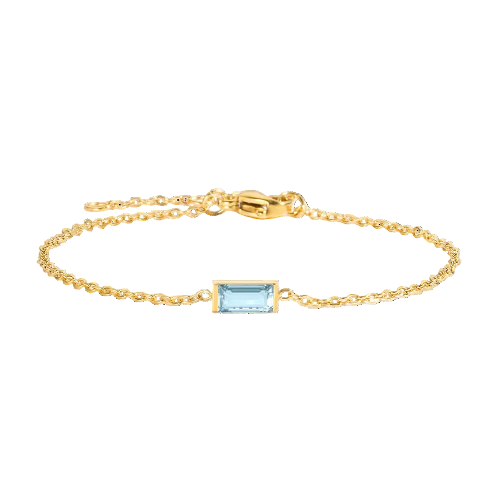 Armband mit eckigem Geburtsstein