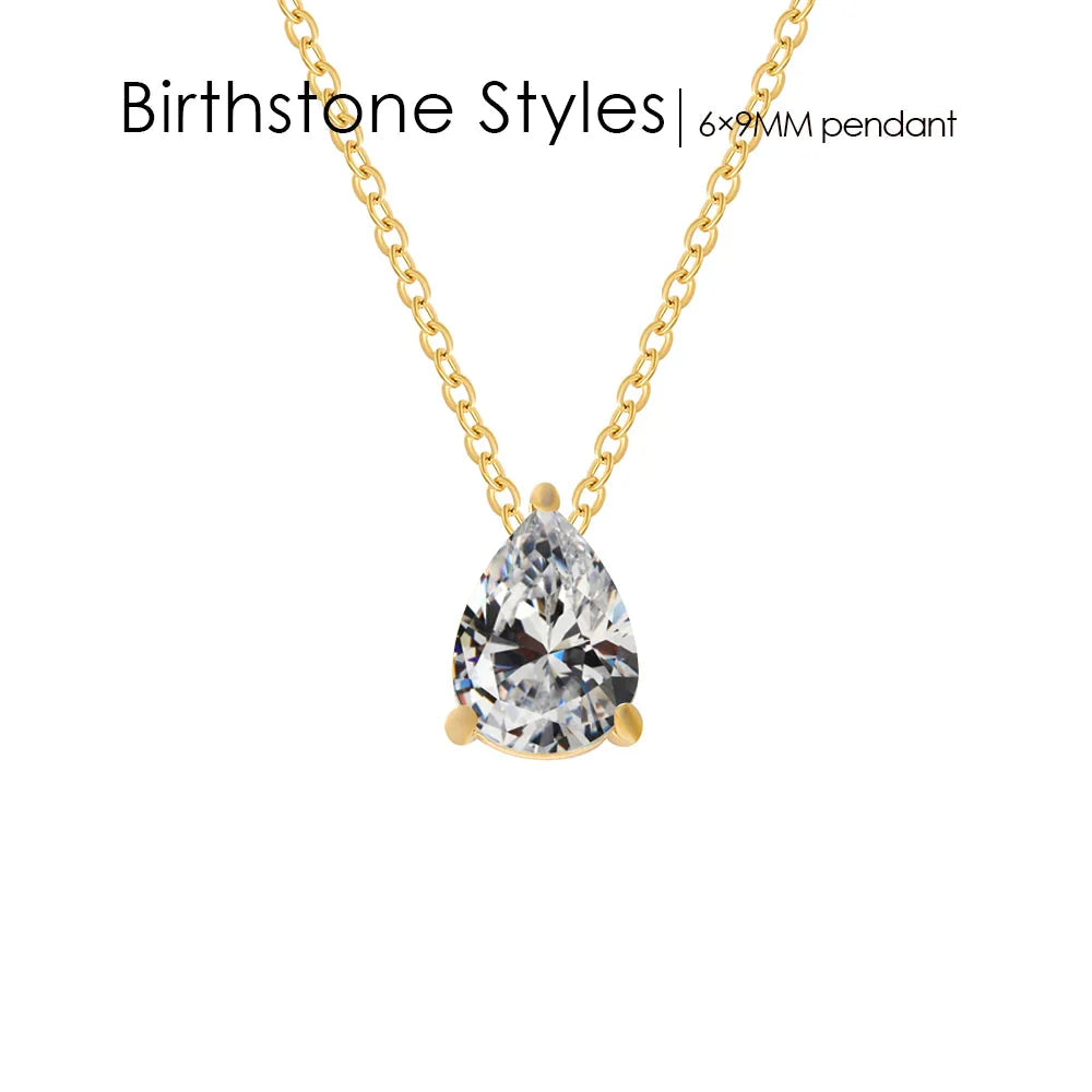 Teardrop Birthstone Necklace