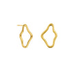 Gold Squiggle Studs
