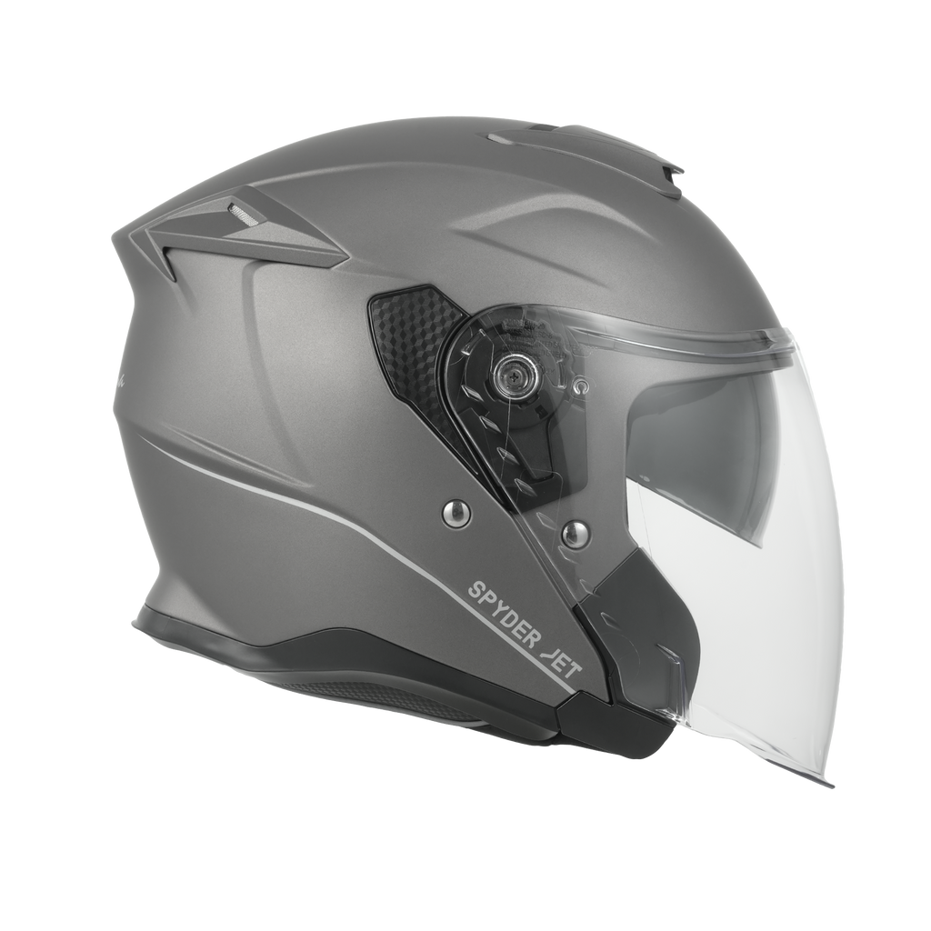 D.O.T. & ECE Daytona Spyder Jet- Gun Metal Grey Dull Metallic