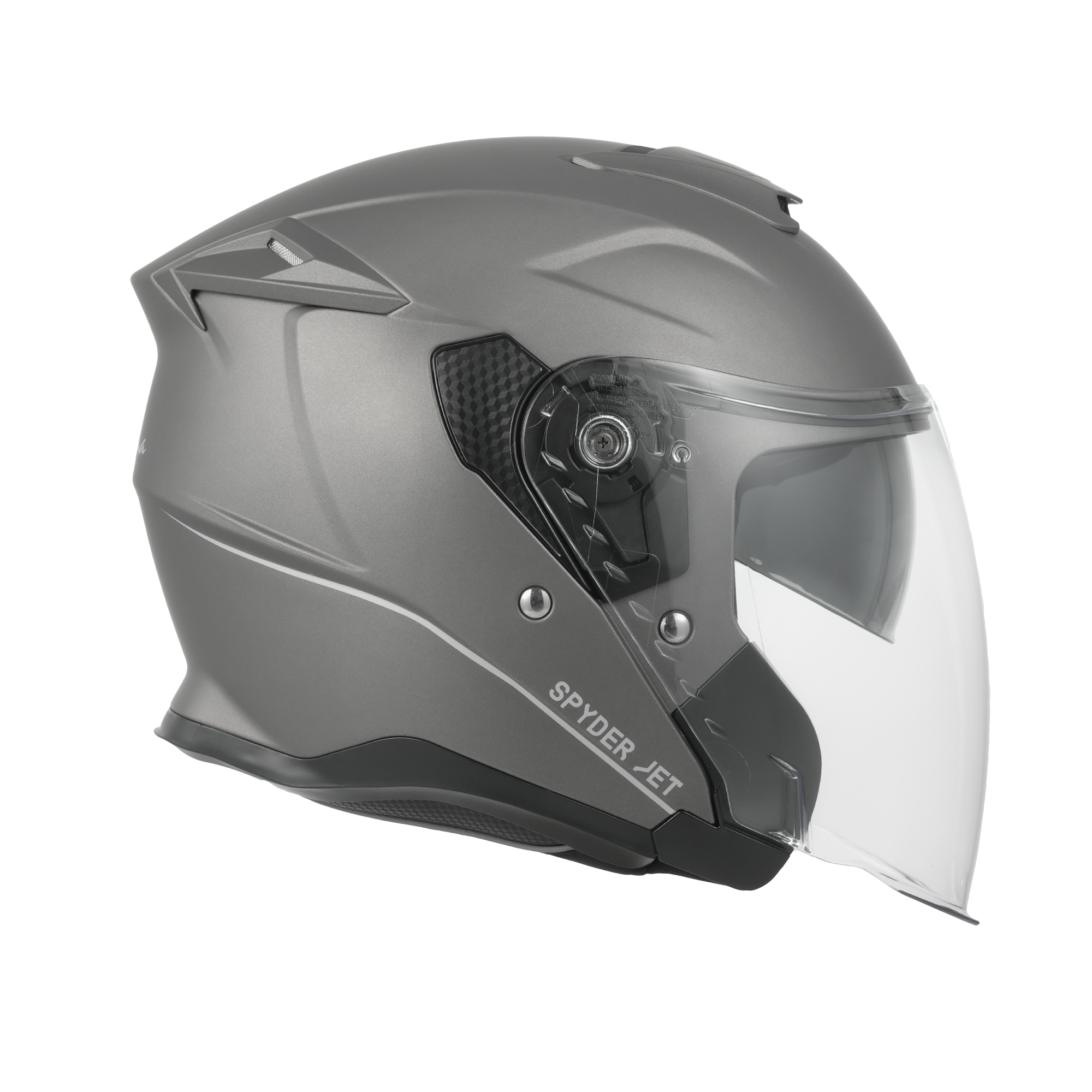 D.O.T. & ECE Daytona Spyder Jet- Gun Metal Grey Dull Metallic