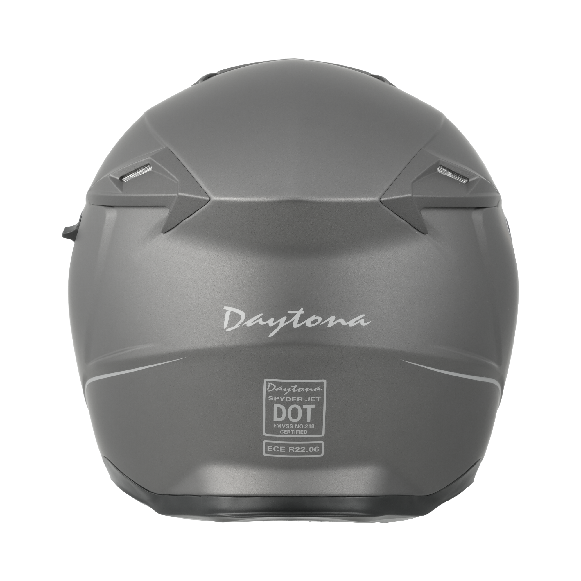 D.O.T. & ECE Daytona Spyder Jet- Gun Metal Grey Dull Metallic