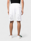 Wave Diagonal Sweatshorts White