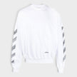 Scribble Diag Print Sweatshirt White