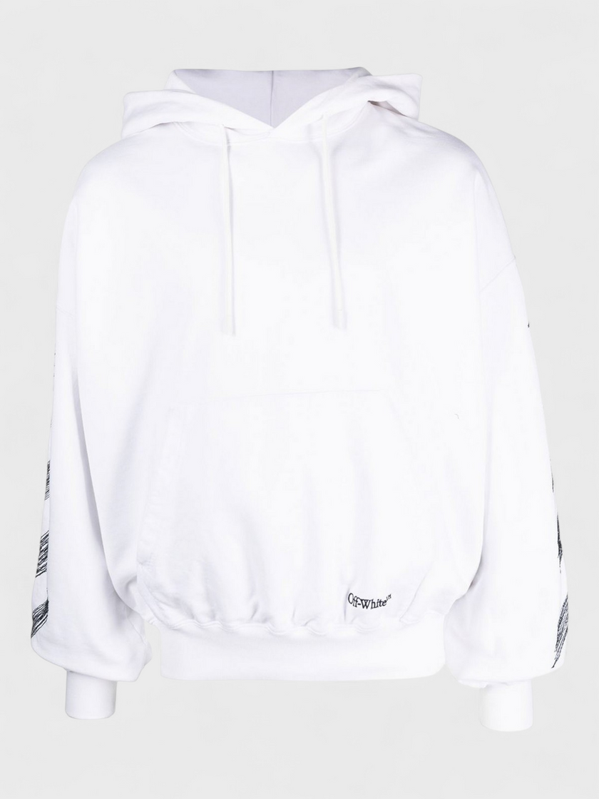 Off-White Diag Scribble Print Hoodie White