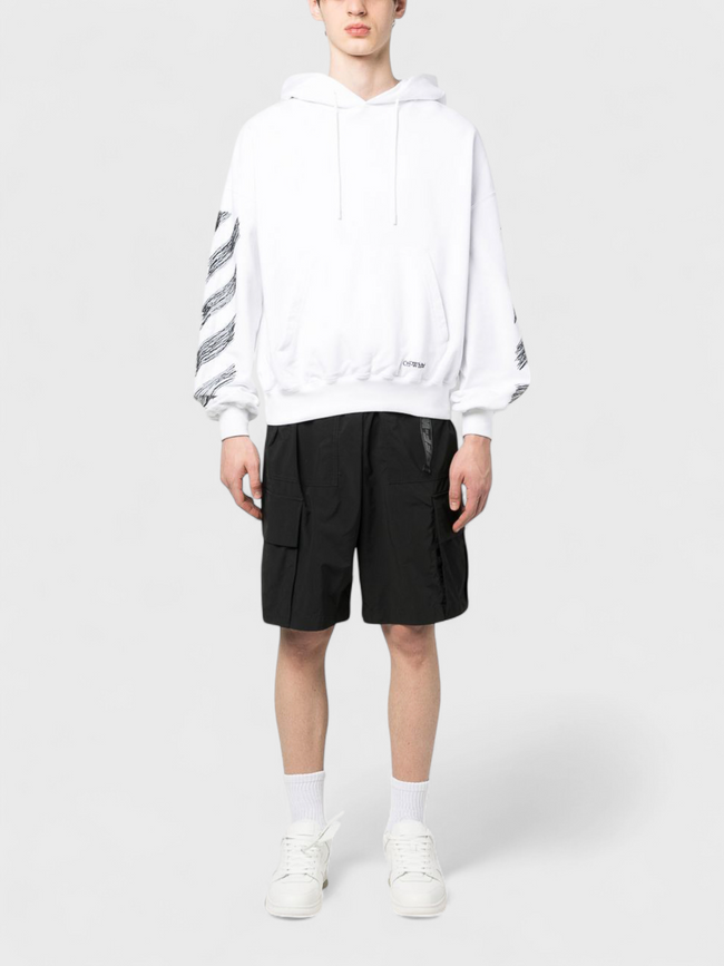 Off-White Diag Scribble Print Hoodie White