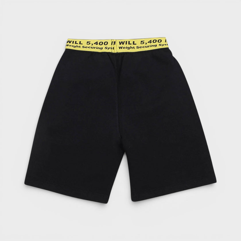 Off Industrial Sweatshort Black Yellow Kids