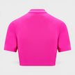 Zip Logo Crop Tee Fuchsia