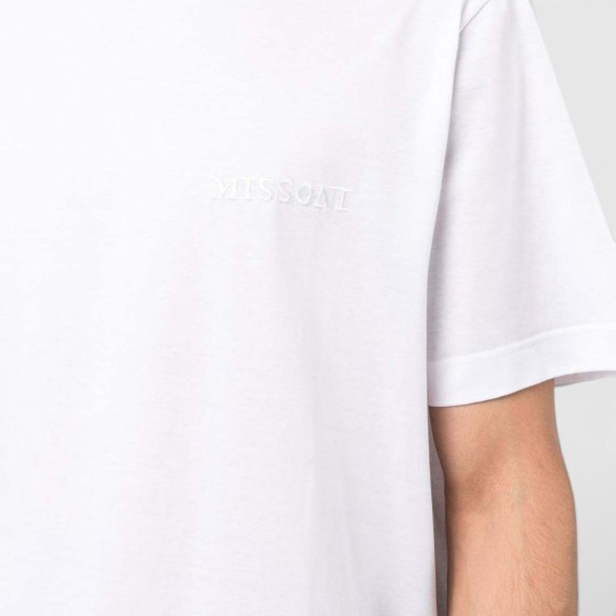 Contrast Detail T-Shirt Space Dyed Navy White