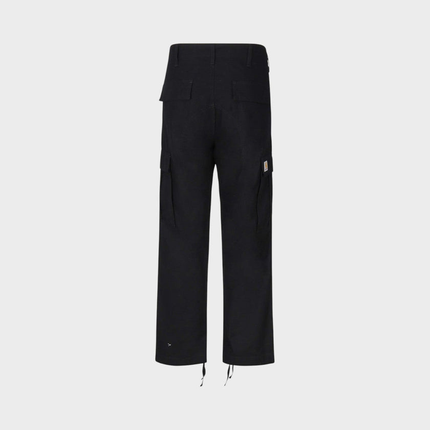 Regular Cargo Cotton Pants Black