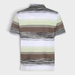 Slub Motif Printed Polo Shirt Dark Green