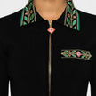 Embroidered Laurel Jacket Black