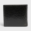 Logo Bi-fold Wallet Crackled Leather Black