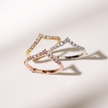 Anillo de eternidad curvado Wishbone en vermeil de oro de 18k