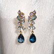 Blue Gemstone Drop Earrings in 18k Gold Vermeil