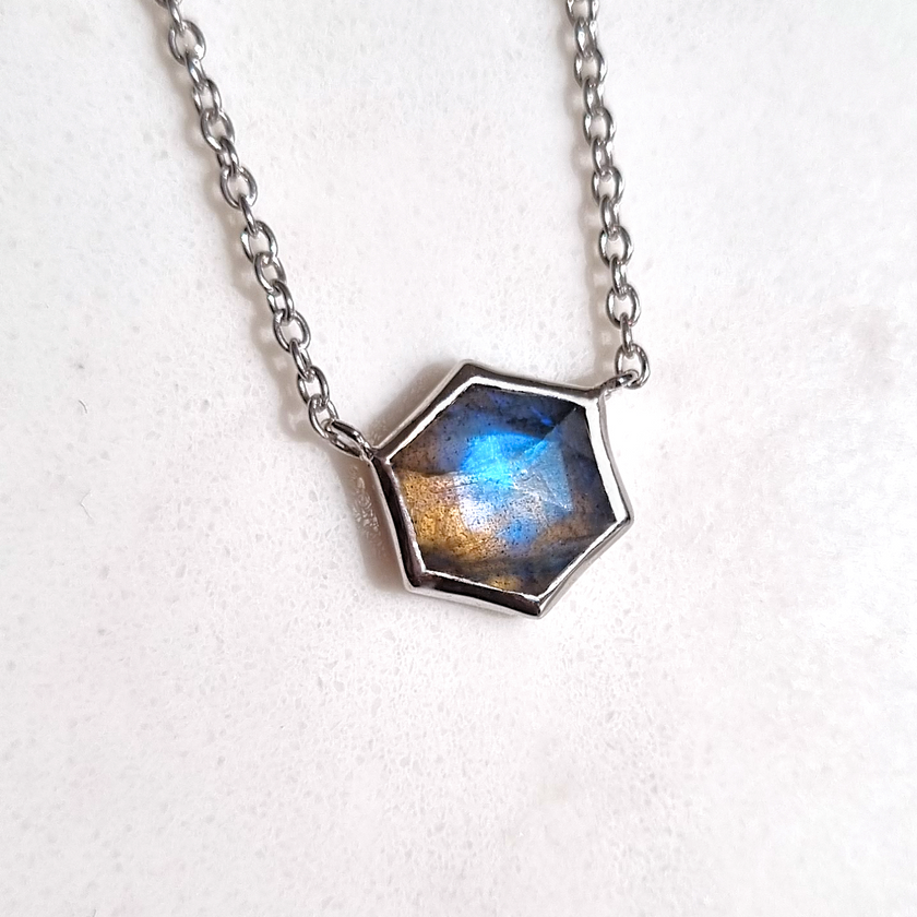Labradorite Necklace in Sterling Silver