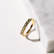 Ombre Green Tourmaline Eternity Band in 18k Gold Vermeil