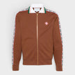 Motosport Laurel Tape Zip Through Sweatshirt Brown