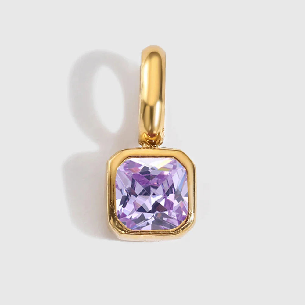 Octagon Birthstone Charms