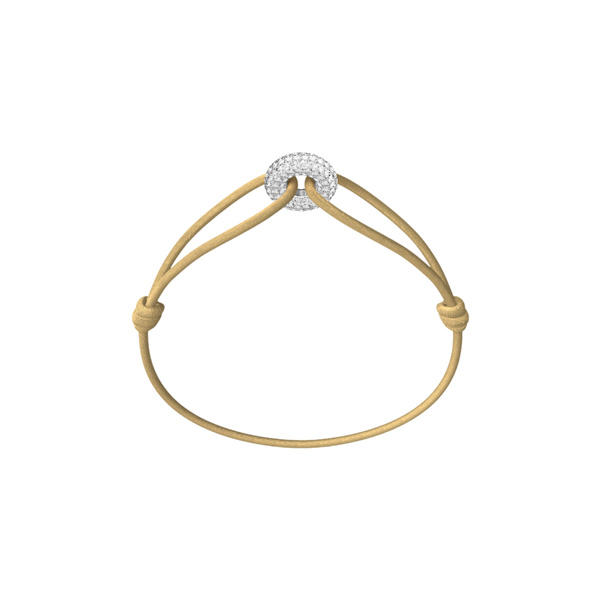 Mini Silver Soho Pavé Cord Bracelet