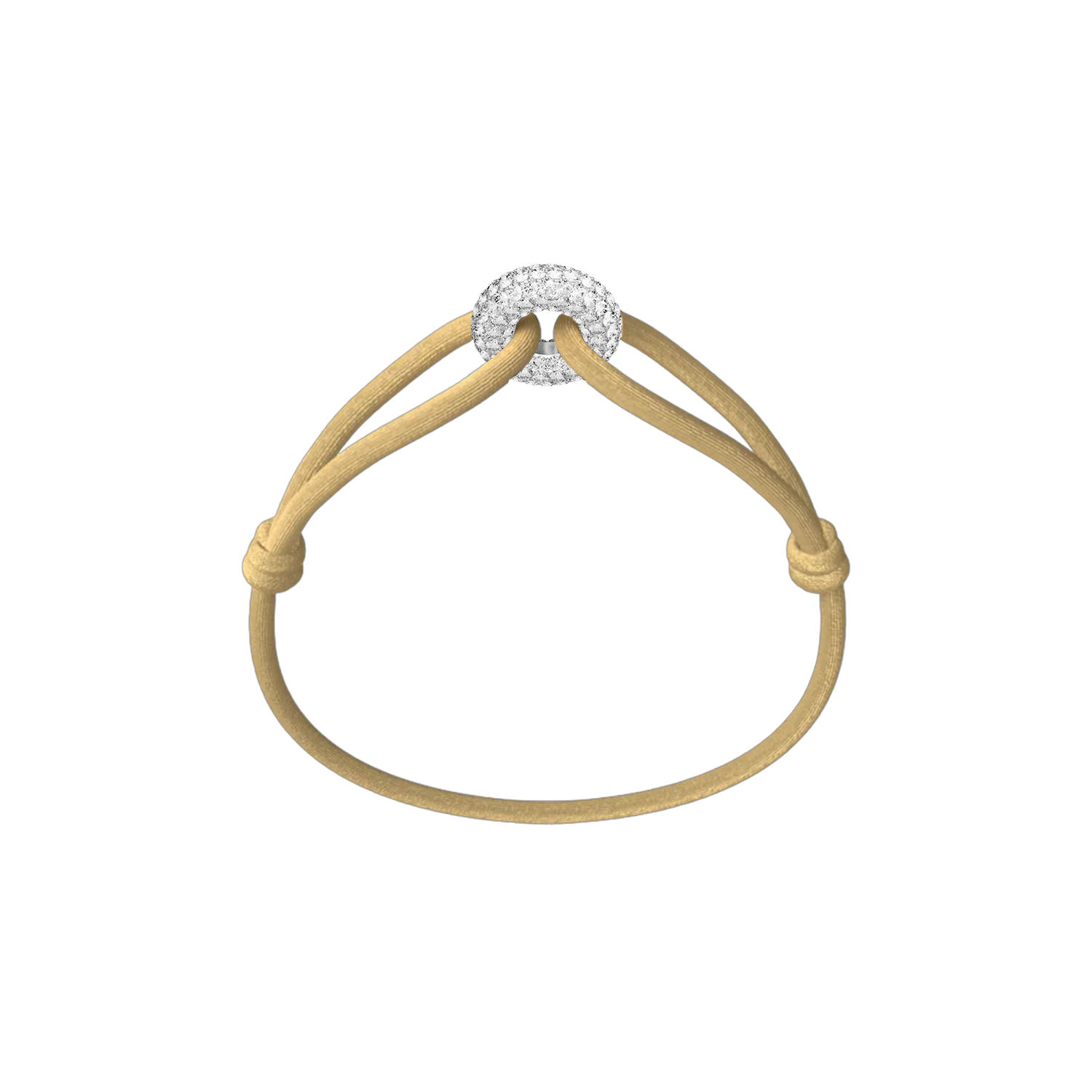 Silver Soho Pavé Cord Bracelet