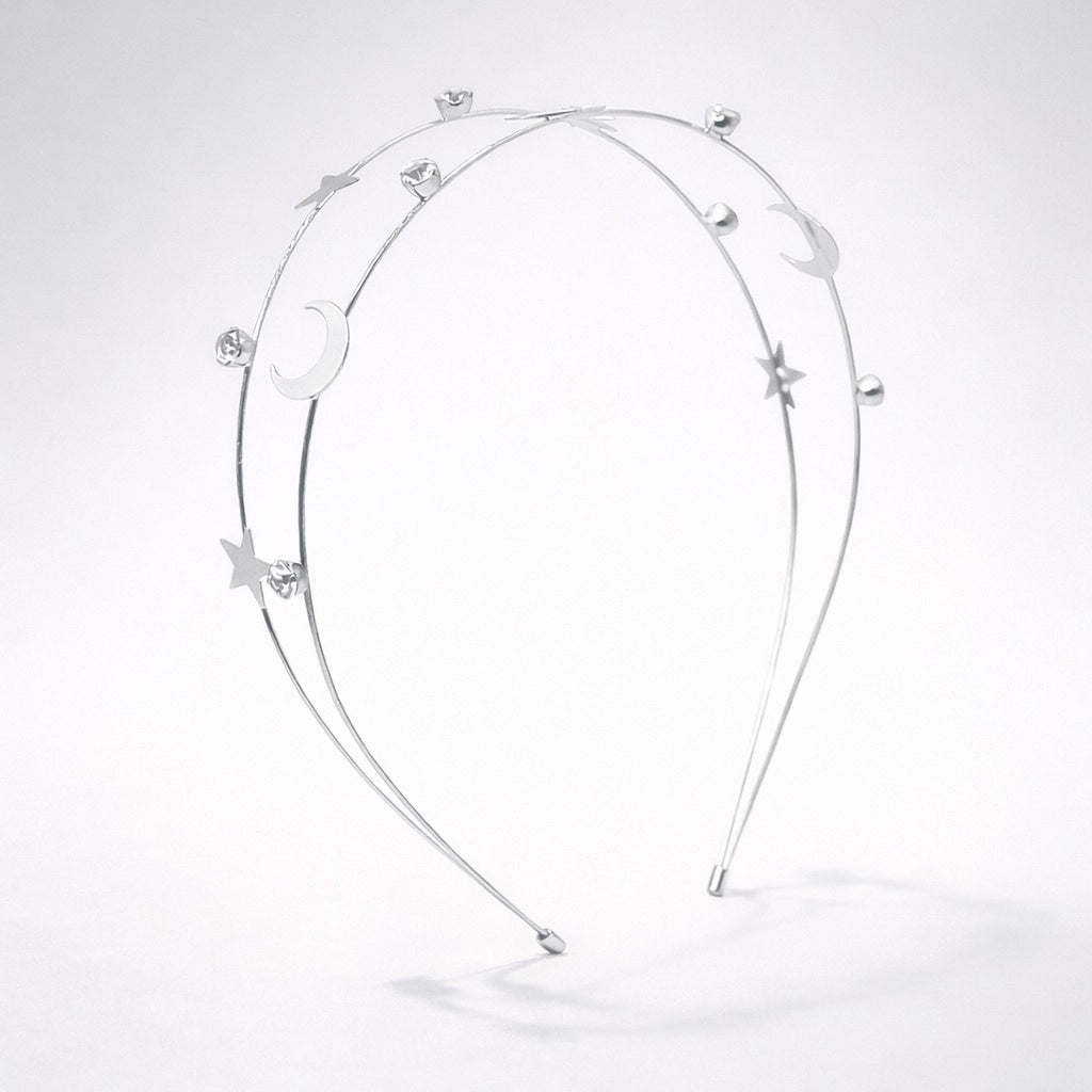 Sasha Moon & Star Headband | Silver