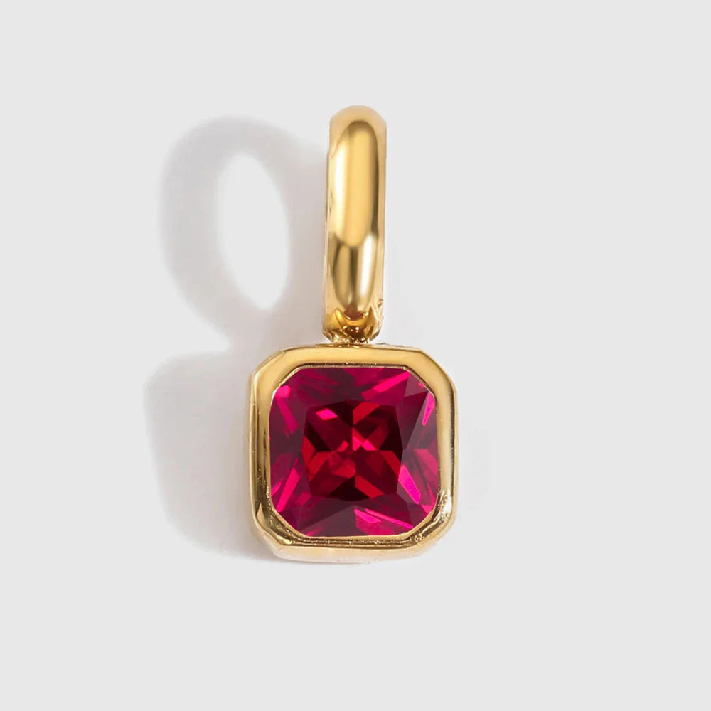 Octagon Birthstone Charms