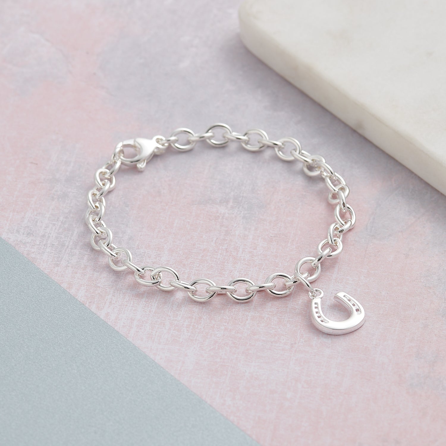 Horse Shoe Lucky Silver Charm