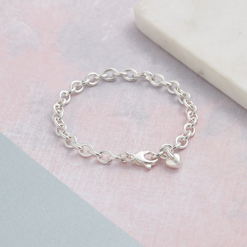 Mini Lifetime Silver Heart Charm Bracelet