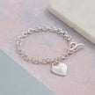 Personalised Heart Silver Charm Bracelet