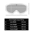 Daytona Snow Goggle Scope (Includes 1 x Magnetic Frame, 3 x Magnetic Lens, 1 x Goggles Dust Cover)