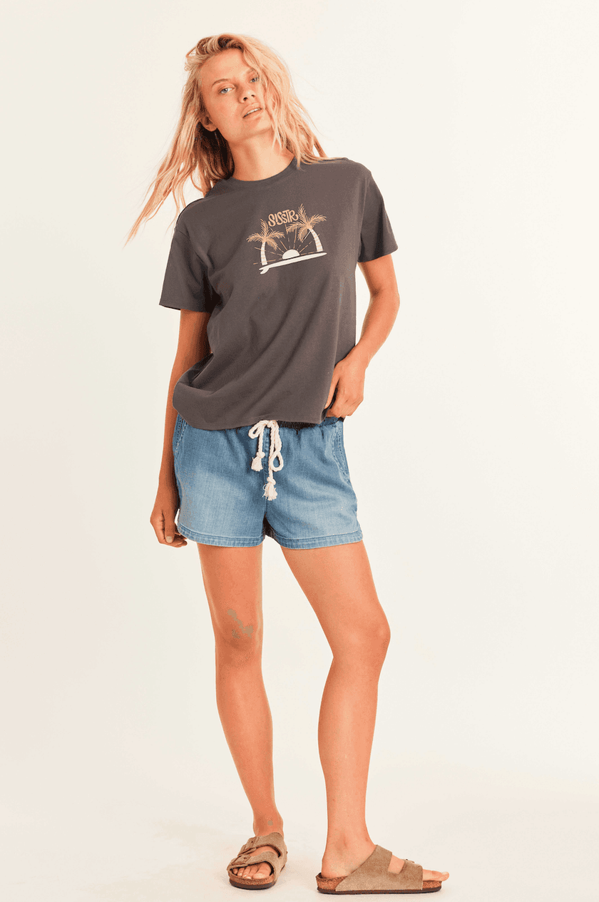 Sisstr Beach Daze Boyfriend Strik-T-shirt