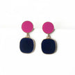 Pendientes Colgantes de Esmalte Azul Marino Madison