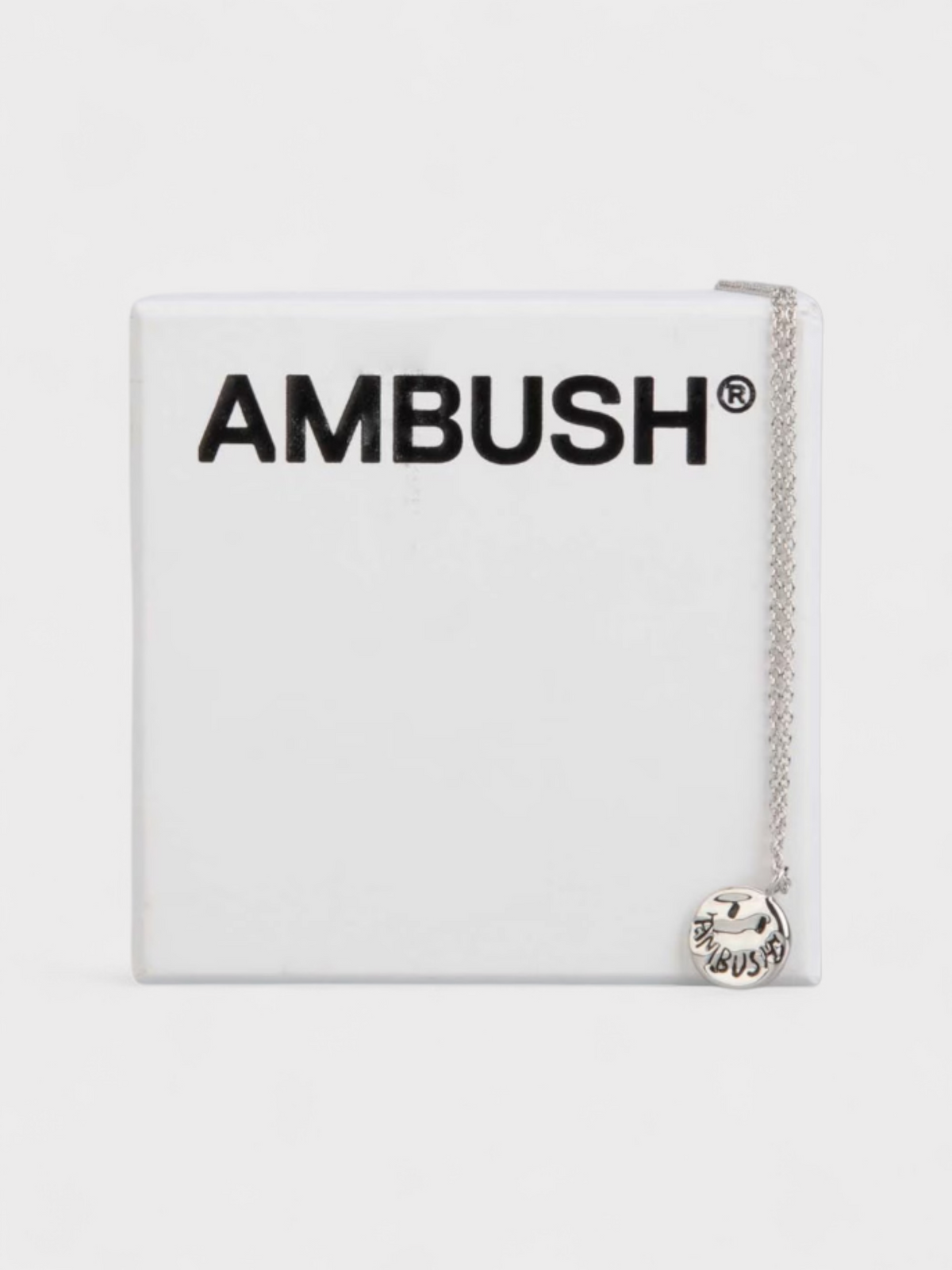 Ambush Smiley Charm Necklace Silver