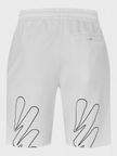 Wave Diagonal Sweatshorts White