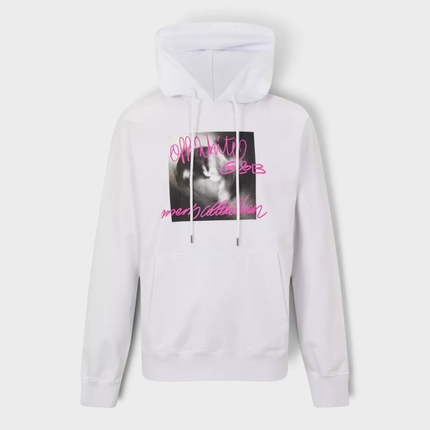 Logo Print Hoodie White