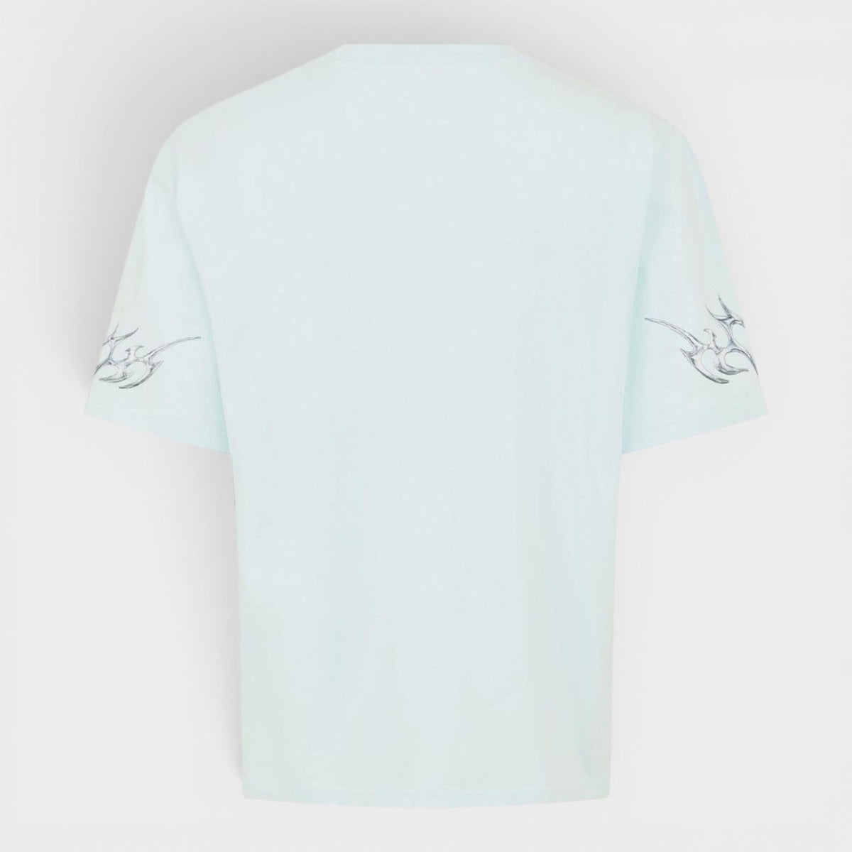 Blades Printed Oversized T-Shirt Pale Blue