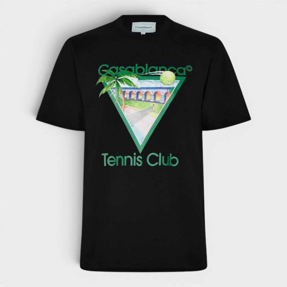 Tennis Club Icon Printed T-Shirt Black
