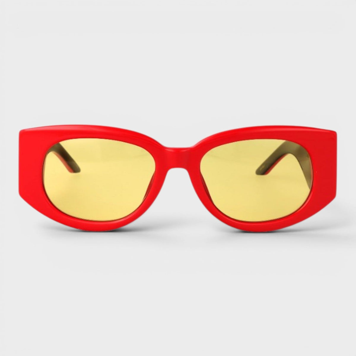Oval Wave Sunglasses Red Canary