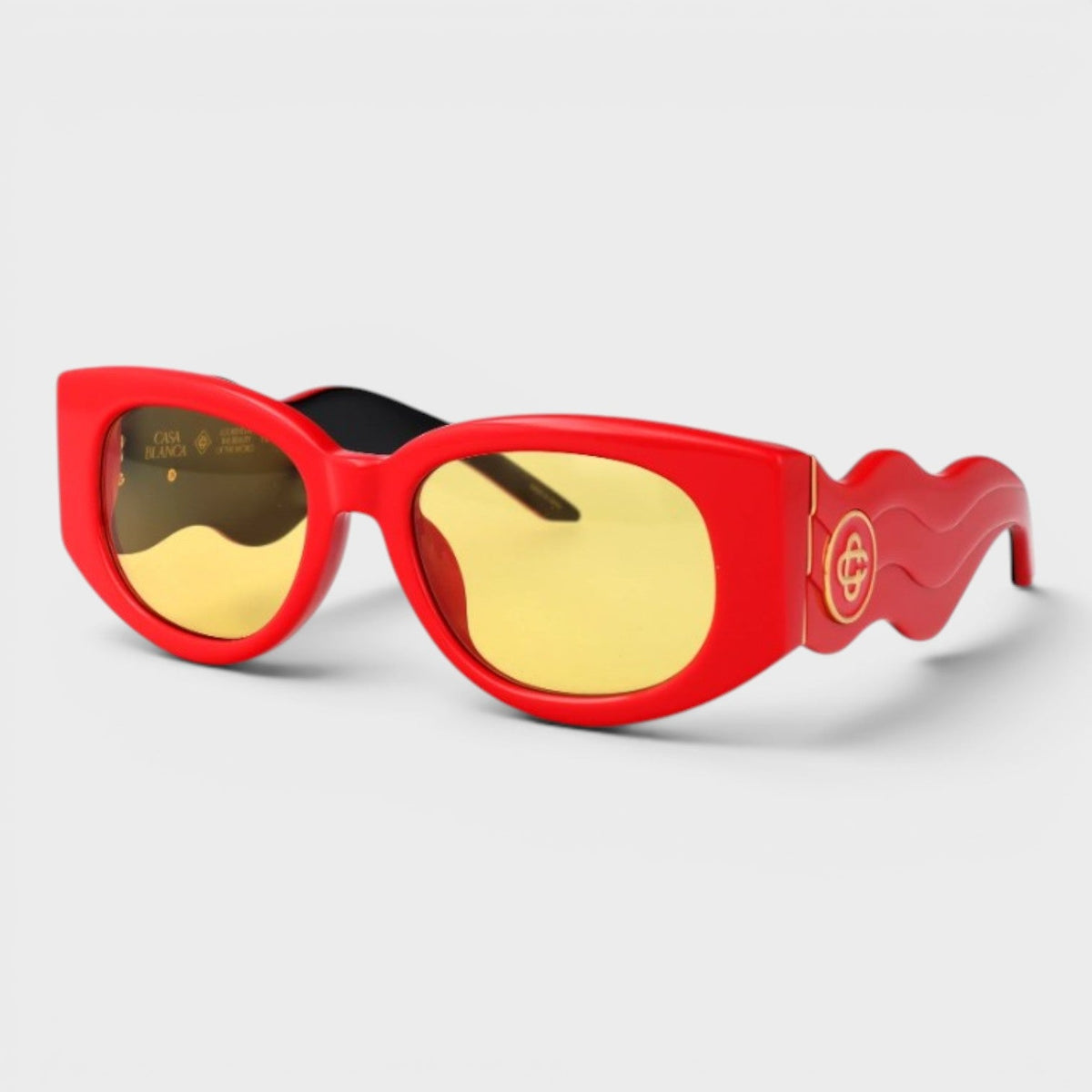 Oval Wave Sunglasses Red Canary