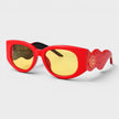 Oval Wave Sunglasses Red Canary