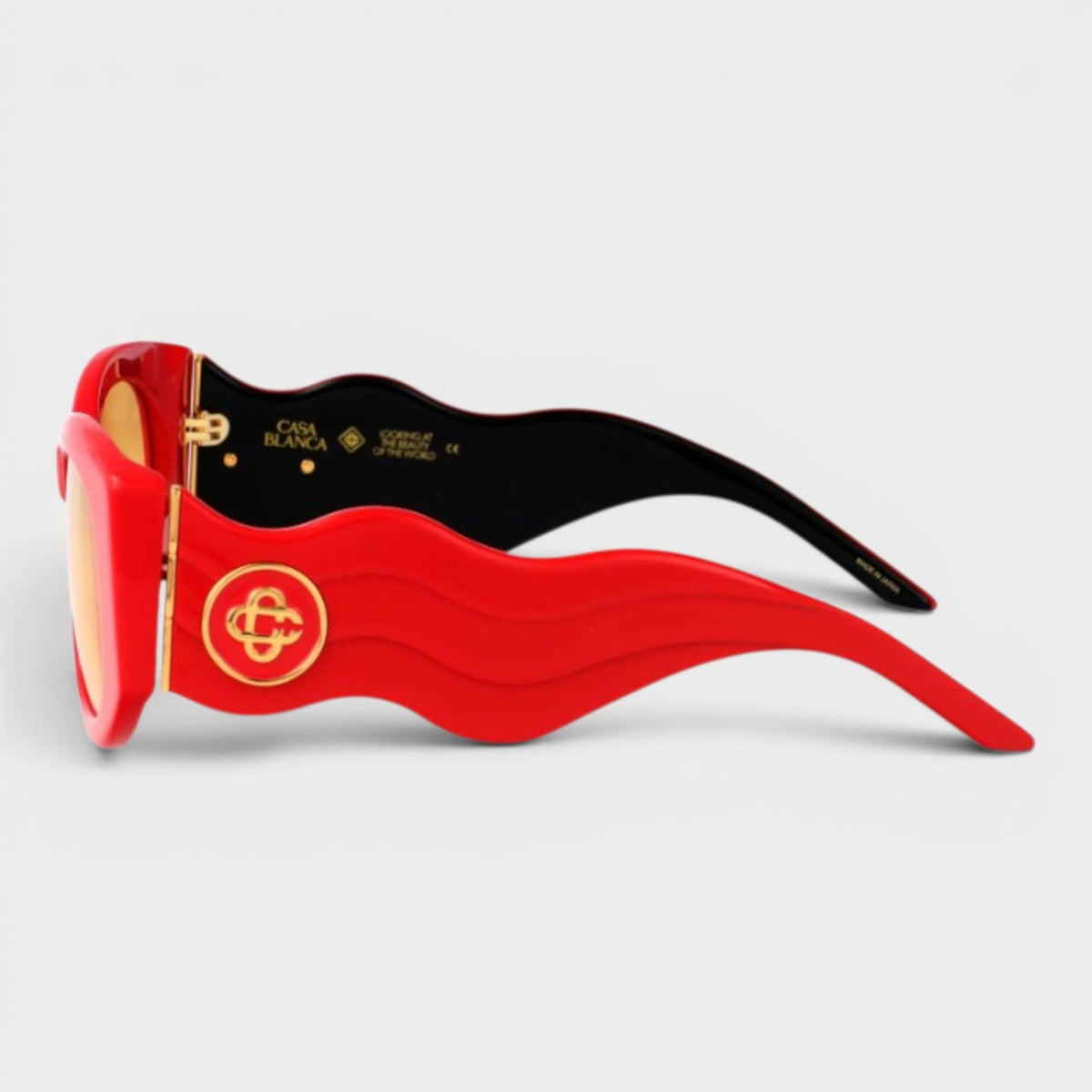 Oval Wave Sunglasses Red Canary