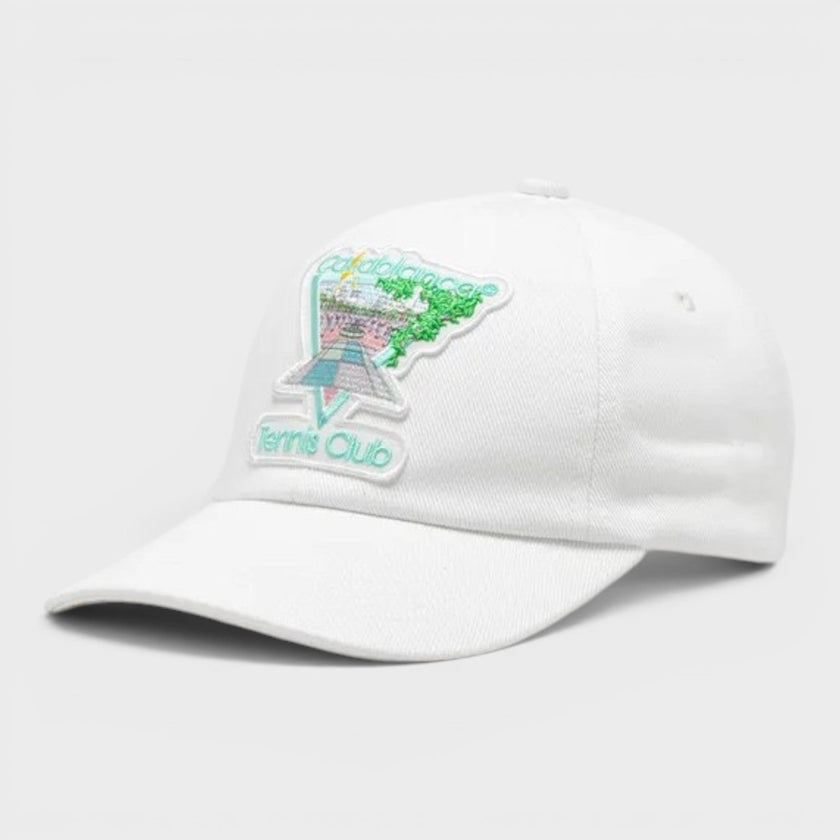 Tennis Club Icon Pastelle Embroidered Cap White