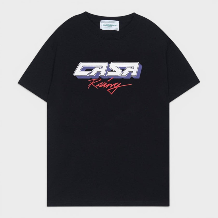 Casa Racing 3D Printed Oversized T-Shirt Black