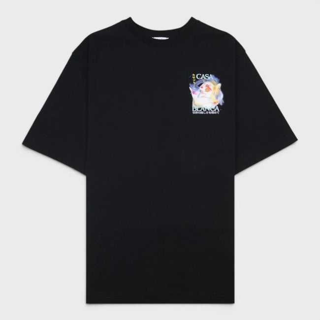 Galactic Connection T-shirt med print sort