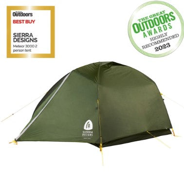 Sierra Designs Meteor 2 Person Tent, 3000 - Green/Grey - Min Weight 2050gms
