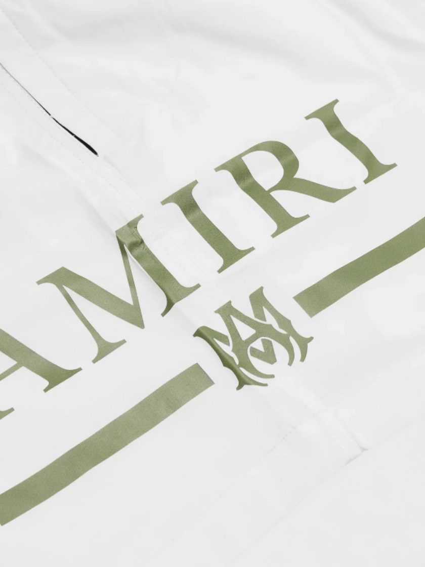 Amiri Ma Bar Logo Swimtrunk White