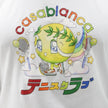 Tennis Mascot Contrast Ringer Tee White