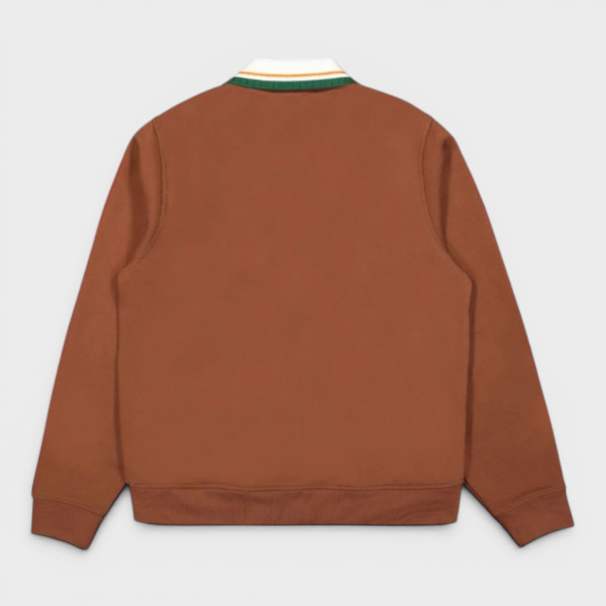 Motosport Laurel Tape Zip Through Sweatshirt Brown
